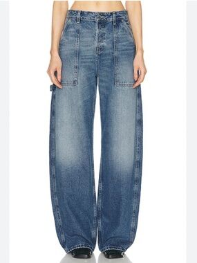 NEW GRLFRND Paola High Rise Barrel Leg Jeans Size 24 In Eaton Canyon